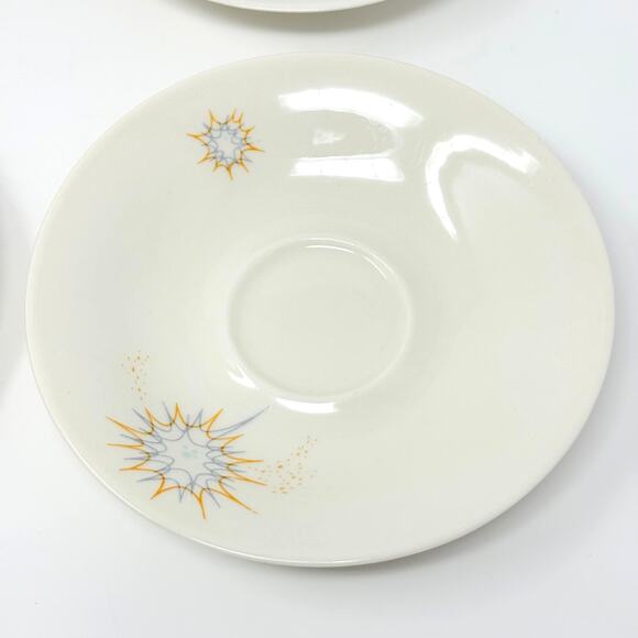 Vintage Iroquois Impromptu "Stellar" Flat Cup and Saucer MCM - Ben Seibel - Picture 7 of 8